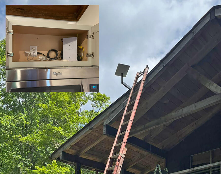 Starlink installation in Western North Carolina